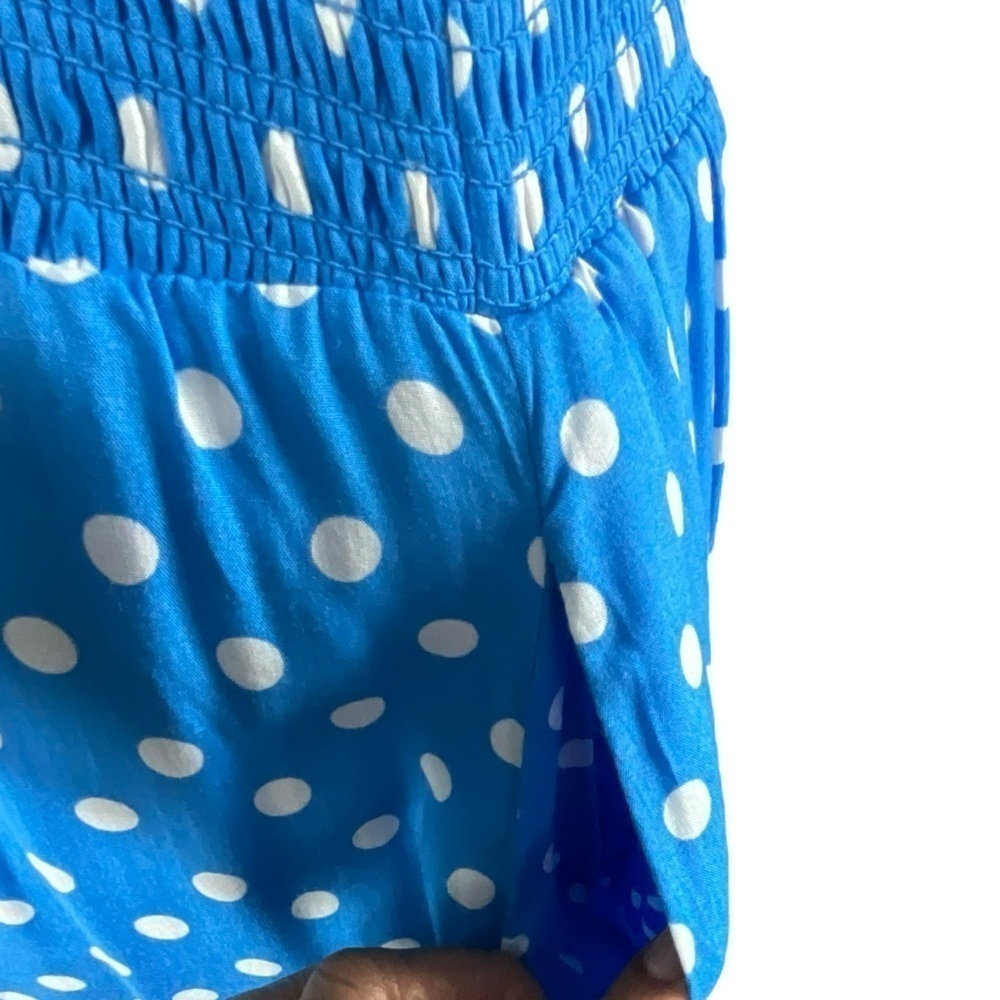 Dolan Anthropologie Left Coast Laney Polka Dot Maxi Dress in Blue and White - Picture 12 of 14